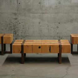 Hobby Project - Reclaimed Beam and Walnut Tables - Coffee And Accent Tables