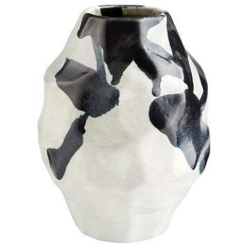 Mod Vase, Blackand White, Small