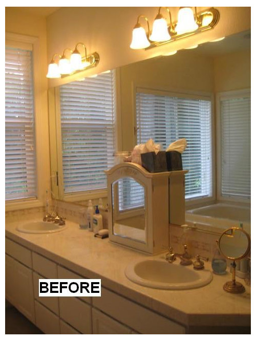 BEFORE AND AFTER Bainbridge Island, WA. Master Bath Remodel.