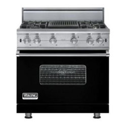 Viking 36" Pro-style Gas Range, Black Liquid Propane | VGCC5364QBKLP - Gas Ranges And Electric Ranges