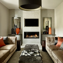 Fireplace in Chime Square Living Room