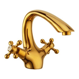 Gironde Antique Double Handle Bathroom Sink Faucet Gold - Bathroom Sink Faucets