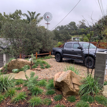 Gravel Entrance, pathways and Parking Area