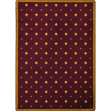 Any Day Matinee, Theater Area Rug, Walk Of Fame, 7'8"X10'9", Burgundy