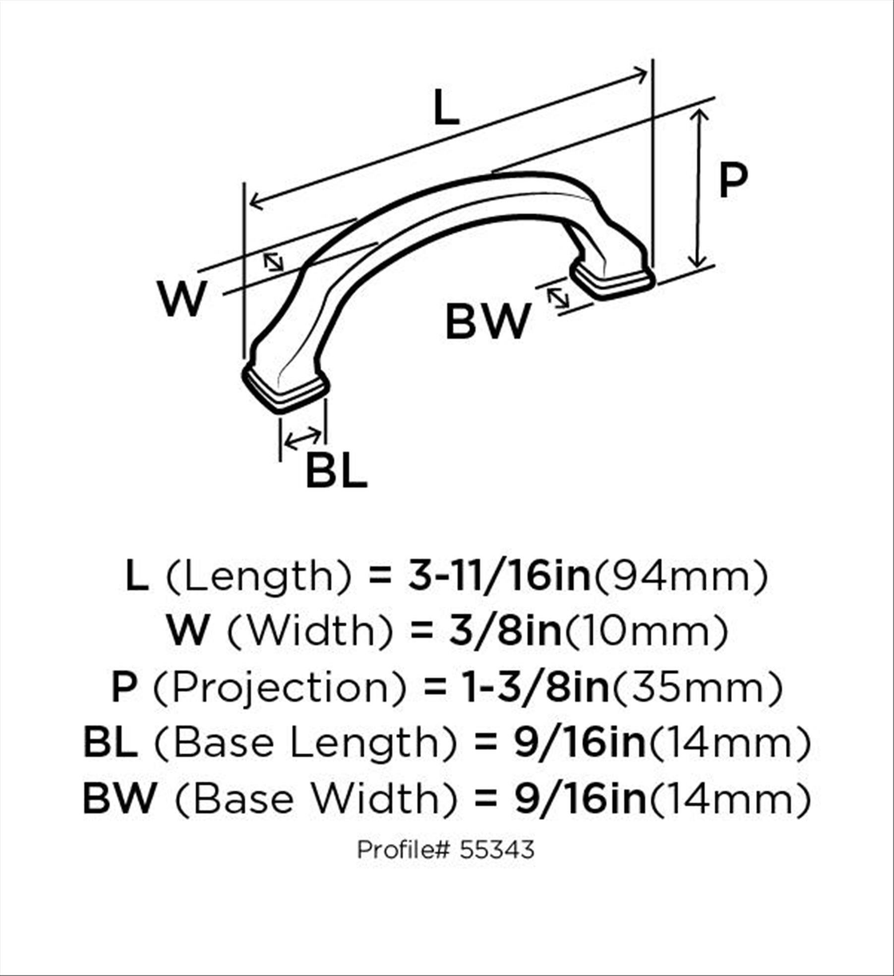 Revitalize 3" Center-to-Center Golden Champagne Cabinet Pull