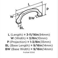 Revitalize 3" Center-to-Center Golden Champagne Cabinet Pull