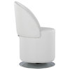 Finch Chair, Chrome Metal, White Pu