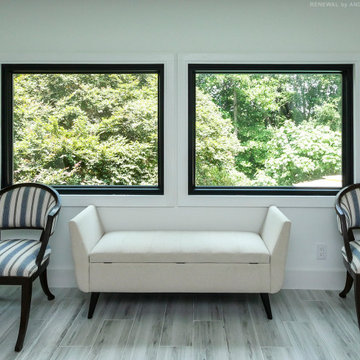New Black Windows in Contemporary Bedroom - Renewal by Andersen of Georgia