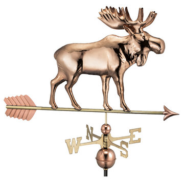 Moose Weathervane With Arrow, Pure Copper