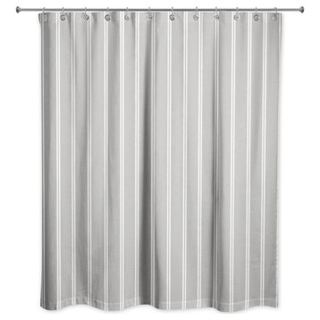 Linen Stripes 2 71x74 Shower Curtain