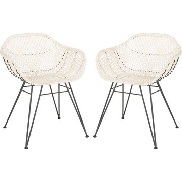 Jadis Dining Chair (Set of 2) - White, Dark Gray