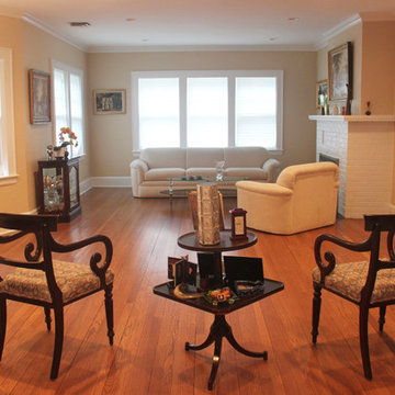 Warm Beige Walls in Living Room in Teaneck, NJ