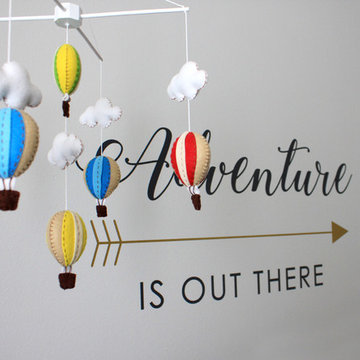 "Up" Travel Themed Gender Neutral Nursery