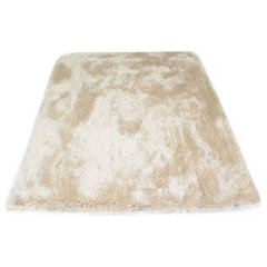 6' x 9' Beige Shag Faux Rabbit Fur Fluffy and Thick Rectangle Area Rug for Living  Room