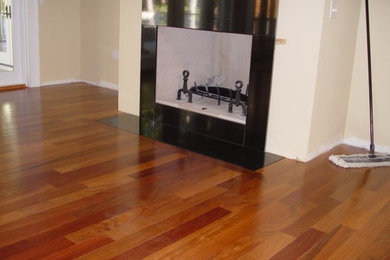 Example of a classic family room design in Charleston