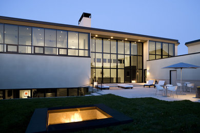 Example of a trendy patio design in Omaha