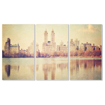 Central Park Overlook Photographic 3-Piece Triptych Wall Plaque Set