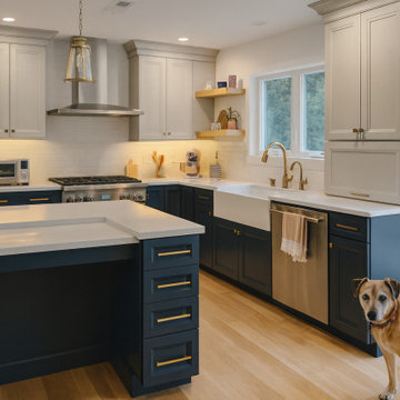 A two tone kitchen