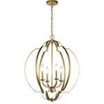 Kichler Lighting - Kichler Lighting 42138NBR Voleta - Four Light Large Foyer Pendant - Designed with an intertwined spherical shape and gVoleta Four Light La Natural Brass *UL Approved: YES Energy Star Qualified: YES ADA Certified: n/a  *Number of Lights: Lamp: 4-*Wattage:60w B bulb(s) *Bulb Included:No *Bulb Type:B *Finish Type:Natural Brass