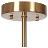 LNC 3-Light 19.3" Polished Gold Modern/Contemporary LED Semi-Flush Mount Light