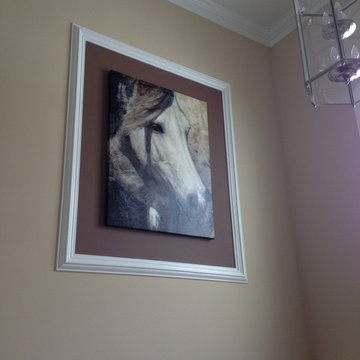 Molding Pictures, Build in Cabinets Drawing & Installation with Painting