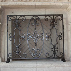 ACC-021 Custom Iron Fireplace Screens - Fireplace Screens