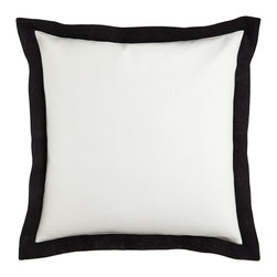 Legacy Home White European Sham with Black Border - Decorative Pillows