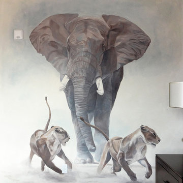 Elephant Savannah Mural
