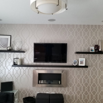 Las Vegas Cork Metallic Wallpaper Installation Summerlin