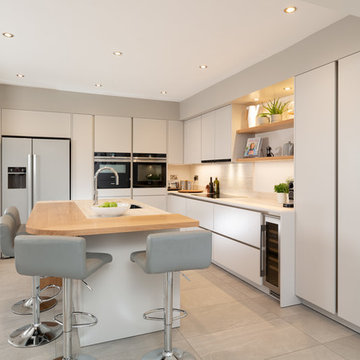 SieMatic Handle less Kitchen in "Sterling Grey"