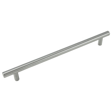 224mm - 10 3/4" Overall - Builders Steel Plated T-Bar Pull -Brushed Satin Nickel