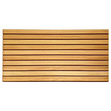 Faux Wood 3D Wall Panels, Yellow Brown, Set of 10, Covers 54 sq ft