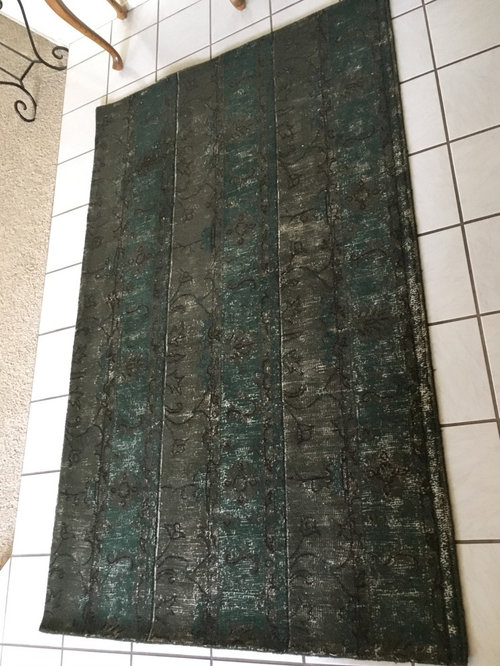 Hunter green rug room makeover