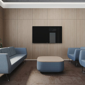 Reception Seating at Airoptic Research & Technology Office in Wysogotowo