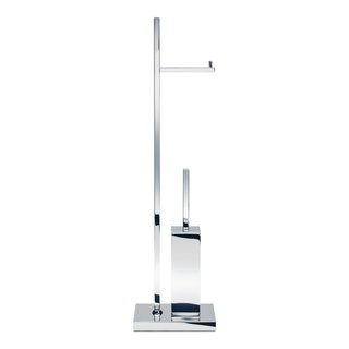 WS Bath Collections Demetra 1902 Polished Chrome Modern Free Standing  Tissue Holder from the Demetra Collection 