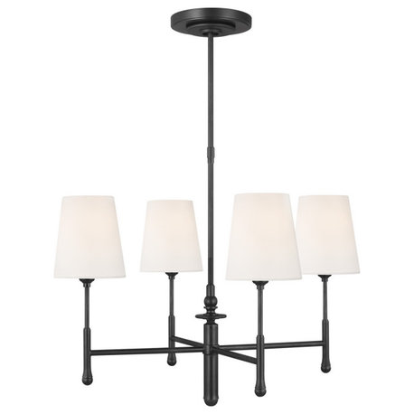 Capri Four Light Chandelier in Aged Iron