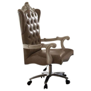 Acme Executive Chair w/ Swivel and Lift in Gray and Bone White 92277
