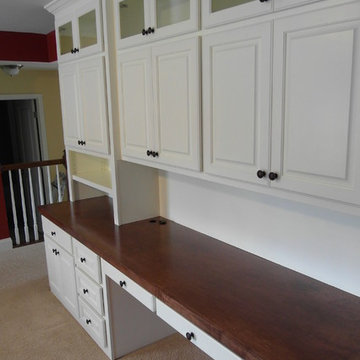 Built-in Desk with Glass Doors