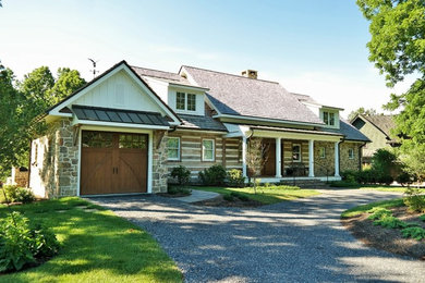 Rustic exterior home idea in Other