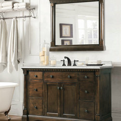 Abel 48 inch Single Sink Bathroom Vanity Antique Coffee Finish - Bathroom Vanities And Sink Consoles