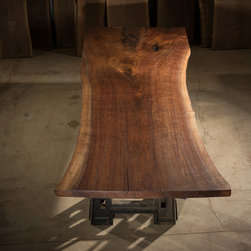 Single Slab Walnut Dining Table - Dining Tables