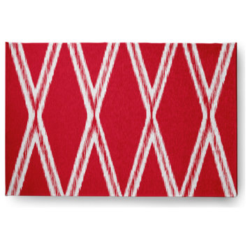 Diamond Soft Chenille Area Rug, Red, 2'x3'