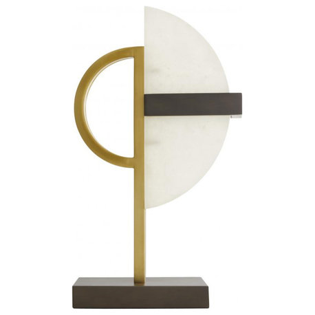Jacinto Sculpture, White, Alabaster, Round, 21"H (9126 3MQKF)