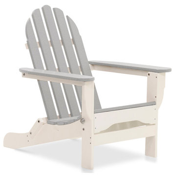DUROGREEN The Adirondack Chair, White With Light Gray