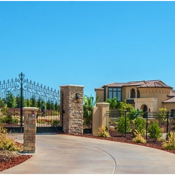 Formal Stone Column Entry Gate