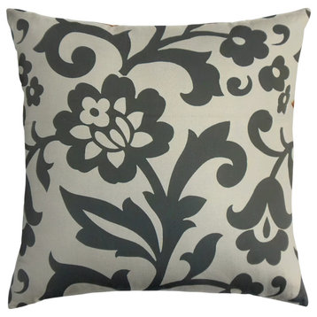 The Pillow Collection Black Downing Throw Pillow, 22"x22"
