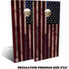 Color Rustic Wood American Flag Regulation Cornhole Board Set, Includes 8 Bags