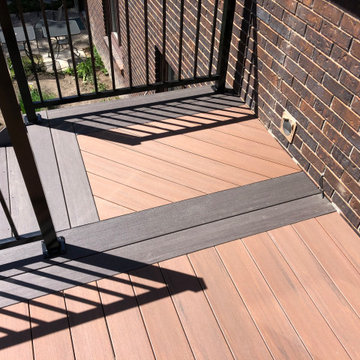 Walkout Azek Mahogany and Dark Hickory deck