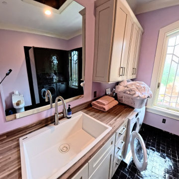 Bespoke Laundry Room Featuring Custom Cabinetry and Premium Finishes