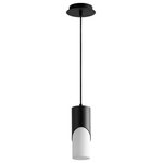 Oxygen Lighting - Oxygen Lighting 3-677-215 Ellipse - 10.75 Inch 5.1W 1 LED Short Pendant - Warranty: 1 Year/1 Year on LED eclictEllipse 10.75 Inch 5 Black White Opal GlaUL: Suitable for damp locations Energy Star Qualified: n/a ADA Certified: n/a  *Number of Lights: 1-*Wattage:5.1w LED bulb(s) *Bulb Included:Yes *Bulb Type:LED *Finish Type:Black